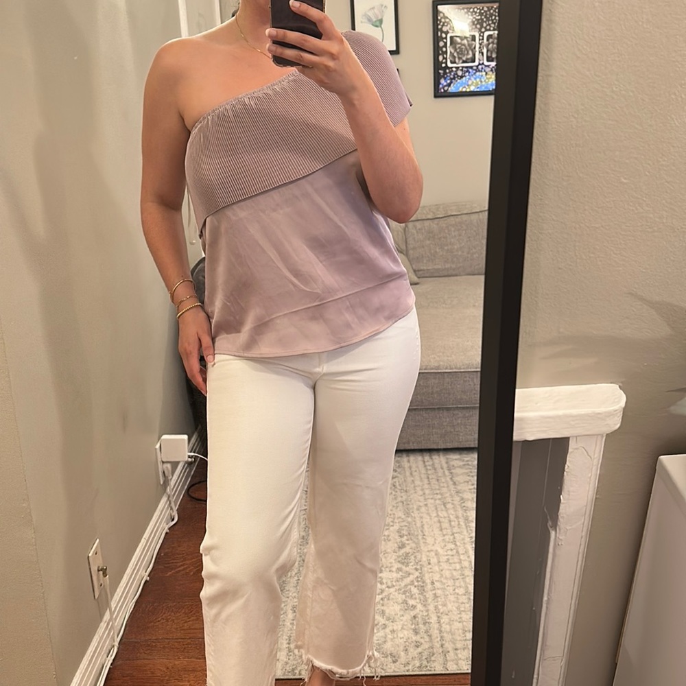 Lilac one shoulder top